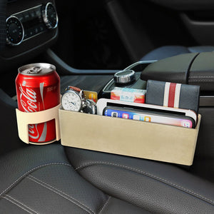 Auto Sitz Spalt Lagerung Box Slot Multi-funktion Organizer Auto Faltbare Stepp Tasse Halter Auto Innen Zubehör Auto Lagerung