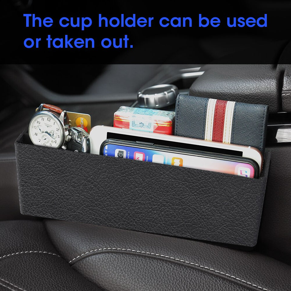 Auto Sitz Spalt Lagerung Box Slot Multi-funktion Organizer Auto Faltbare Stepp Tasse Halter Auto Innen Zubehör Auto Lagerung