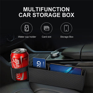 Auto Sitz Spalt Lagerung Box Slot Multi-funktion Organizer Auto Faltbare Stepp Tasse Halter Auto Innen Zubehör Auto Lagerung